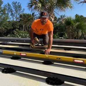 Charlie CK construction pool deck rooftop deck project Jupiter FL with Eurotec rooftop deck system