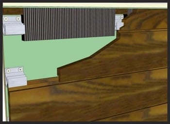 Climate-Shield rain screen system- under soffit detail for horizontal wood siding installation