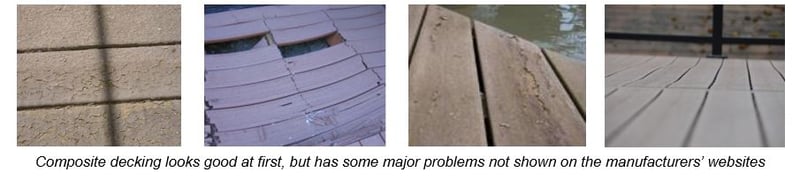 composite decking has lots of problems from major grief to class action lawsuits