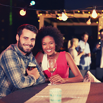 Enjoy couple rooftop pergola party diverse