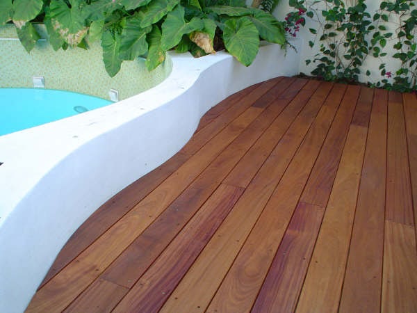 Cumaru decking at hot tub