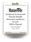 ebook cover page lift guidelines for horizontal rainscreen install with OSB and Plywood
