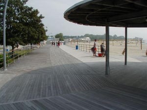 Ipe decking at Ocean Beach boardwalk
