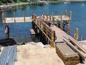 Ipe decking on dock Cape Cod