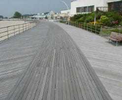 Ipe wood boardwalk in Connecticut