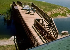 Ipe bridge and deck over saltwater estuary