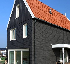 Black Siding - Trespa Pura in Slate Ebony with whote trim