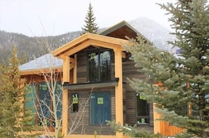Thermally Modified Hem-Fir siding on mountain home Mataverde Decking and Siding