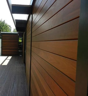 Ipe wood Climate-Shield rainscreen in California