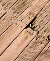 pressure treated decking rotting and splitting