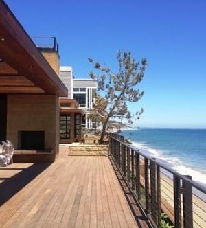 Ipe deck and rail in Malibu Beach, CA