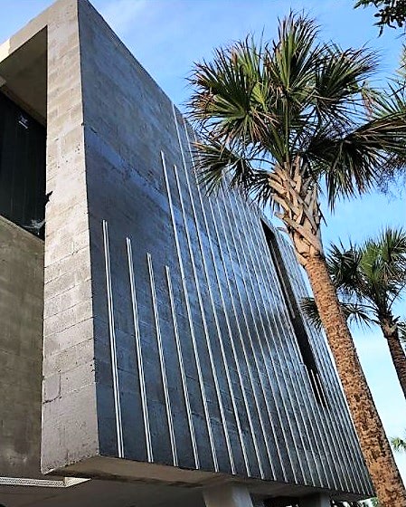 Climate-Shield attachment channels in place on concrete masonry. Photo courtesy of Charlie Kawas.
