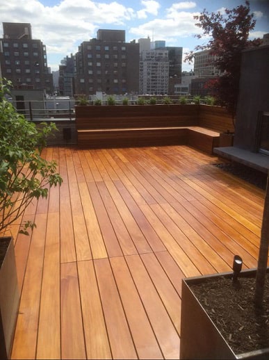 organic gardener rooftop deck