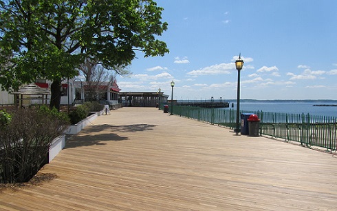 ipe hardwood decking at Playland Park boardwalk, Rye, NY