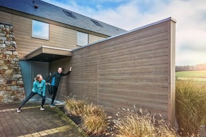 pura NFC siding wood decor on home and privacy wall