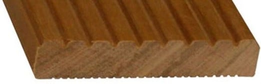 relief grooves in exterior hardwood boards
