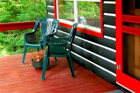 stained pine deck image-1