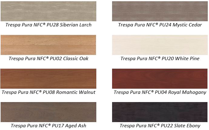 trespa pura wood decor colors sample chart