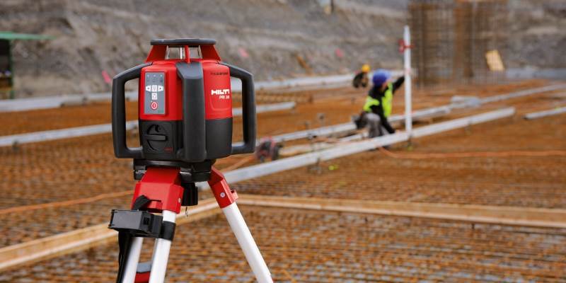 using a laser level