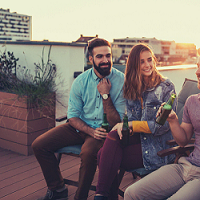 wood deck planters people winter fall rooftop deck