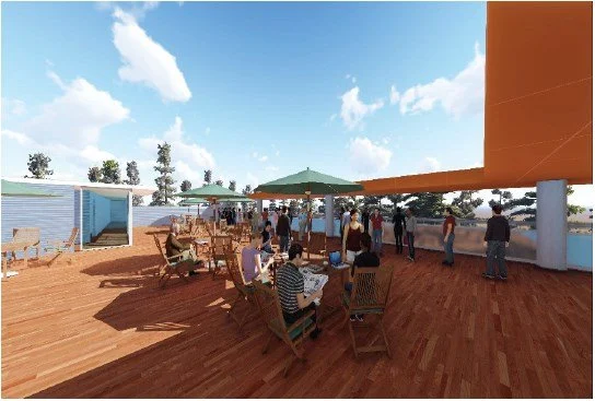 Cumaru hardwood rooftop deck design and installation in New Jersey