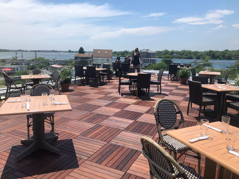 Delicious Rooftop Deck at Rhode Island Restaurant